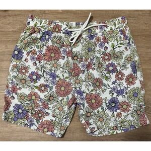 Barney Cools Floral Swim Trunks Size Large